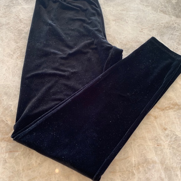 Eileen Fisher • Stretch Velvet Knit Leggings - Picture 3 of 5